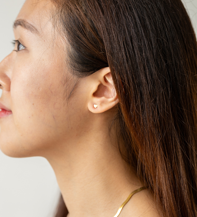 GABRIELLE Heart Stud Earring | Heart Stud Earring | FLEURENZ