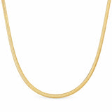 FLEURENZ DEANNE gold herringbone necklace on a white background