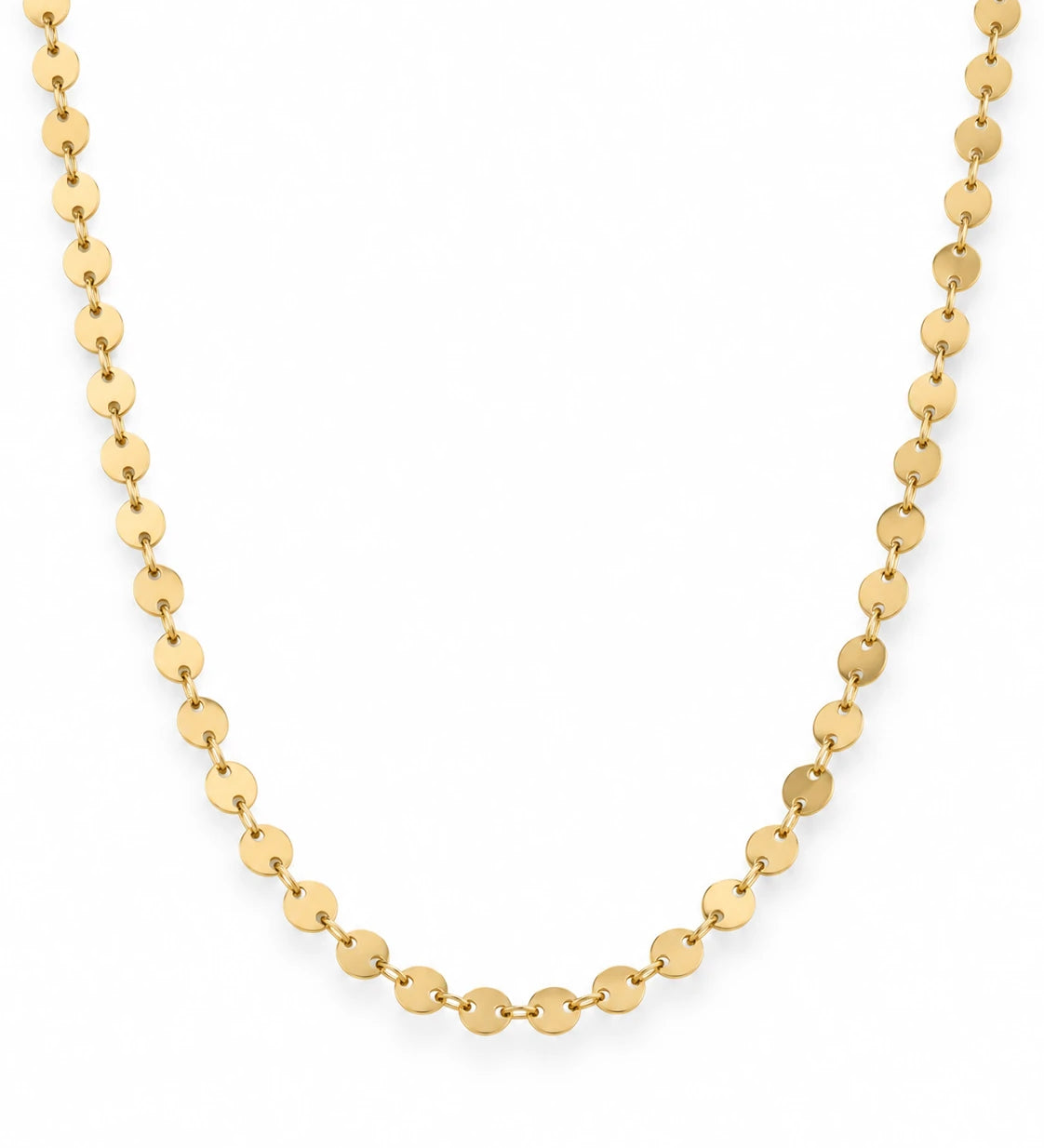 FLEURENZ DINA gold necklace on a white background