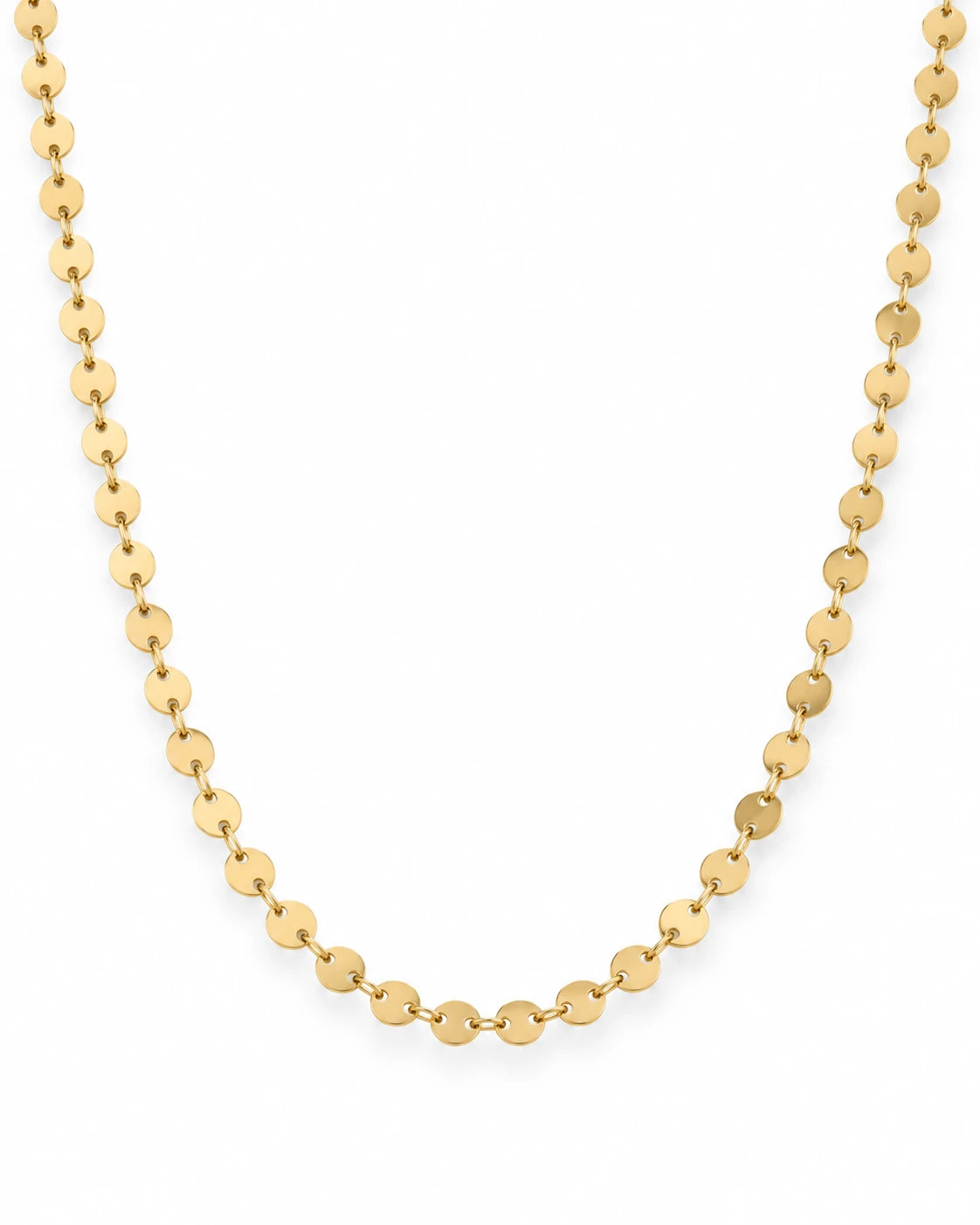 FLEURENZ DINA gold necklace on a white background