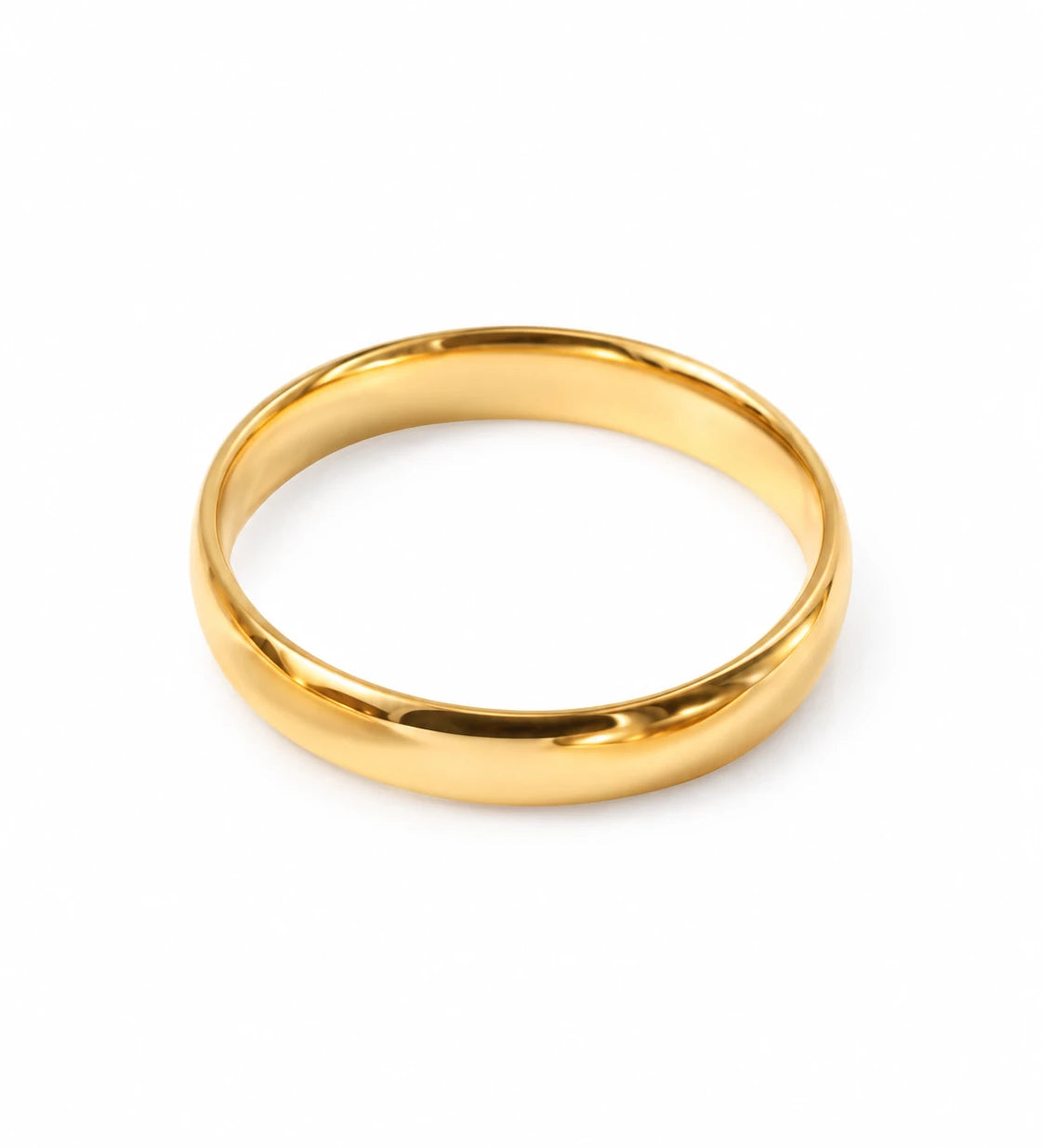 FLEURENZ JIMMY gold band ring on a white background