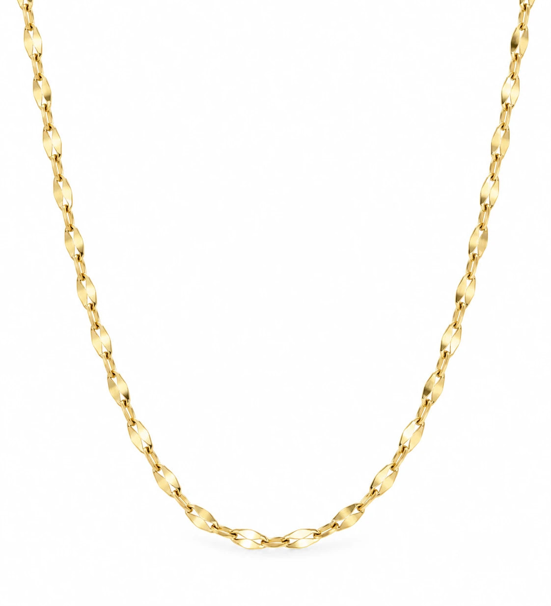 FLEURENZ LOLA gold necklace on a white background