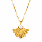 FLEURENZ PINAS gold necklace on a white background