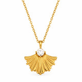 FLEURENZ PINAS gold necklace on a white background