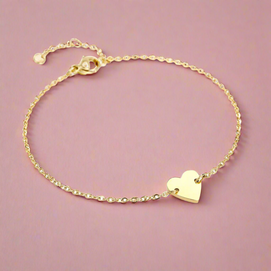 Gold Heart Bracelet | Heart Bracelet | FLEURENZ